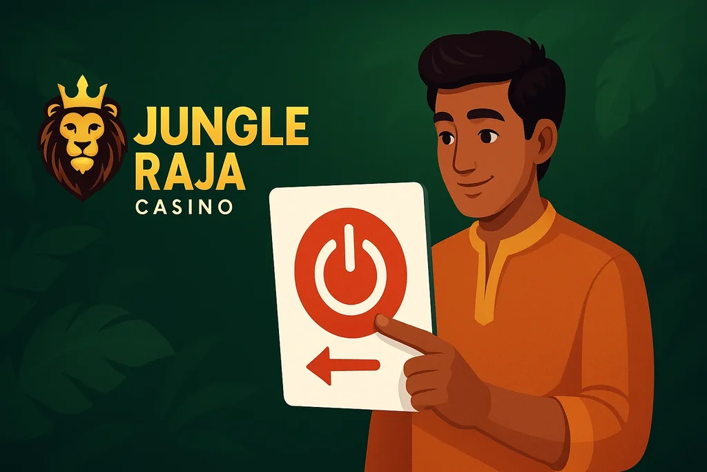 JungleRaja logout screen example for Indian players